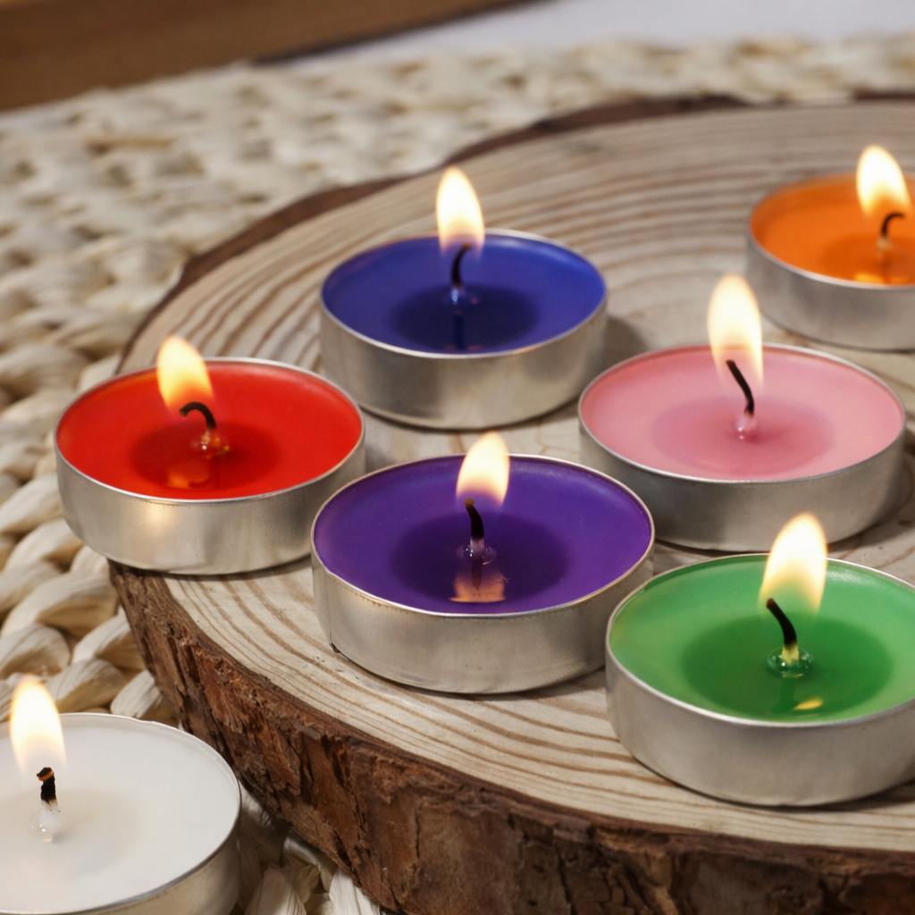 Real flame tealight candles